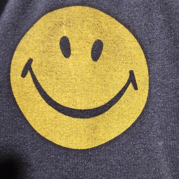 Aviator Nation Charcoal Gray Sweatpants with Yellow Smiley - Picture 2 of 7